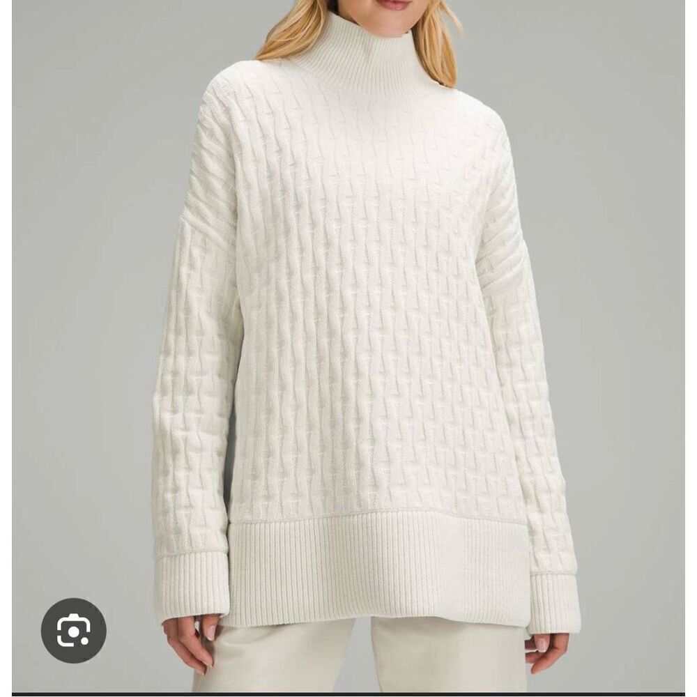 Lululemon Cable-Knit Oversized Crewneck LARGE